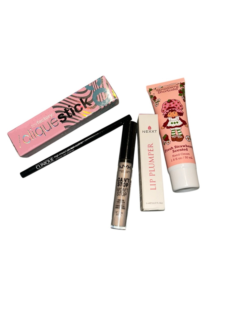 Clinique Black Eye Pencil with Pink Lip & Strawberry Hand Cream Set